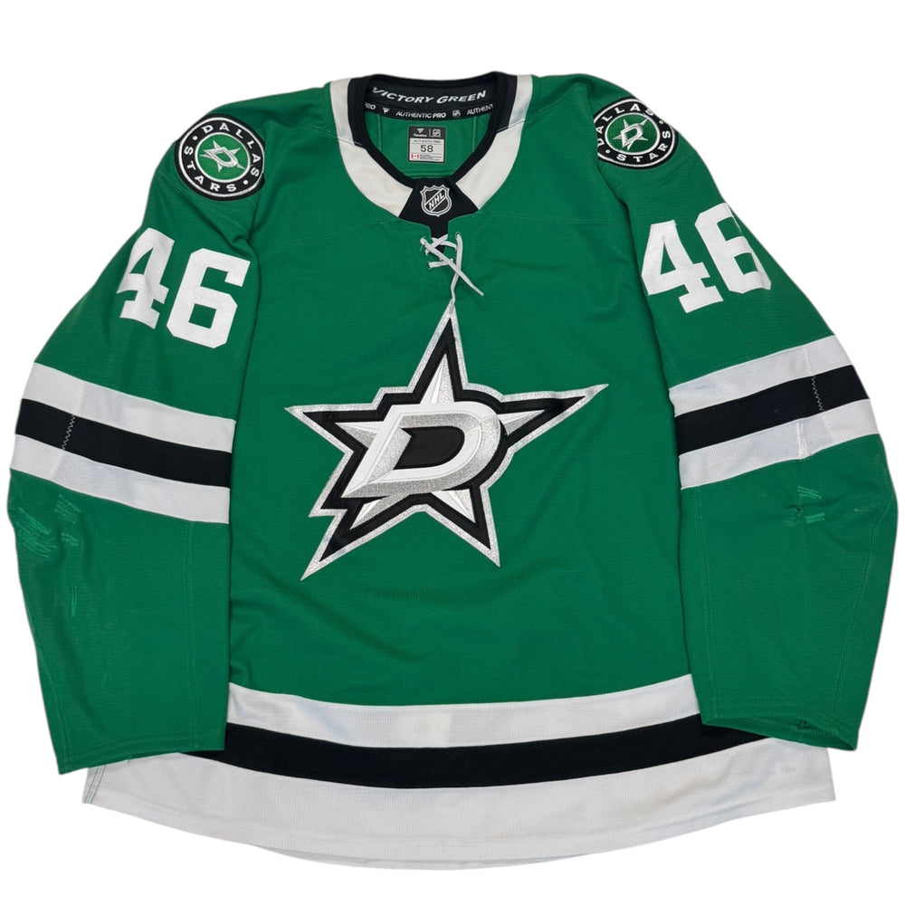 Green hockey jersey with number 46 and star logo on a white background