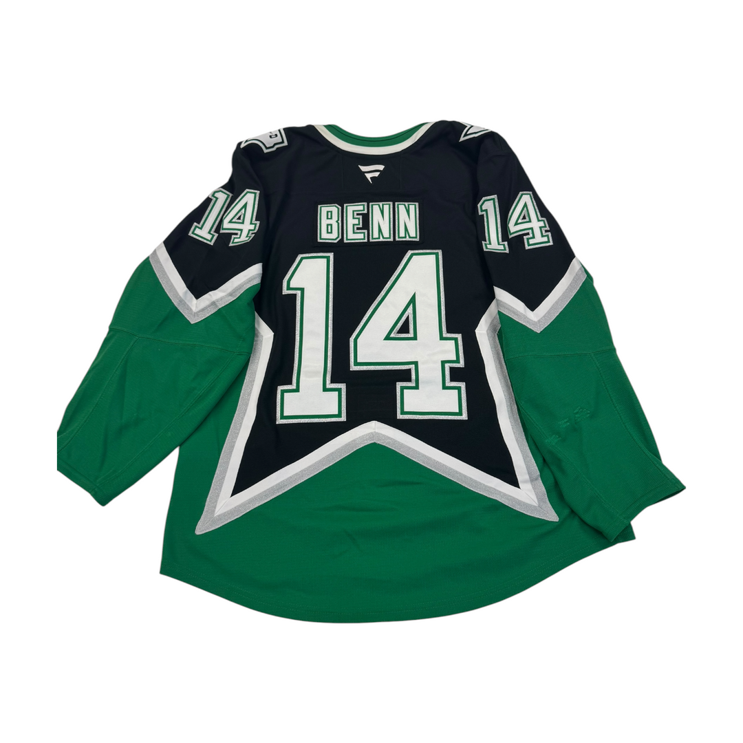 DALLAS STARS '99 Alternate Hockey jersey with number 14 and name 'Benn' on back. Jersey on a white background
