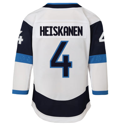 FANATICS OUTERSTUFF YOUTH 4 NATIONS MIRO HEISKANEN FINLAND JERSEY - BACK VIEW