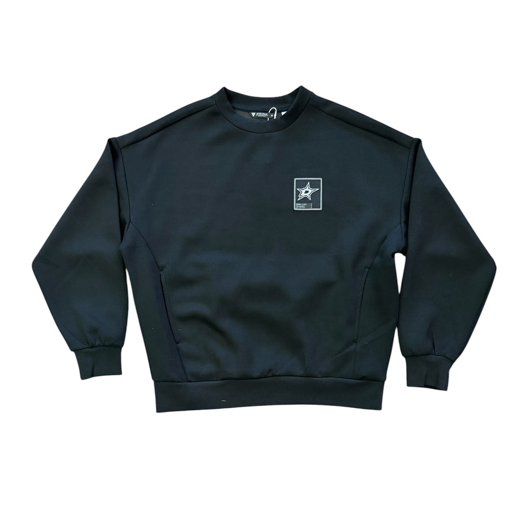 DALLAS STARS LUXE CREW BLACK - FRONT VIEW