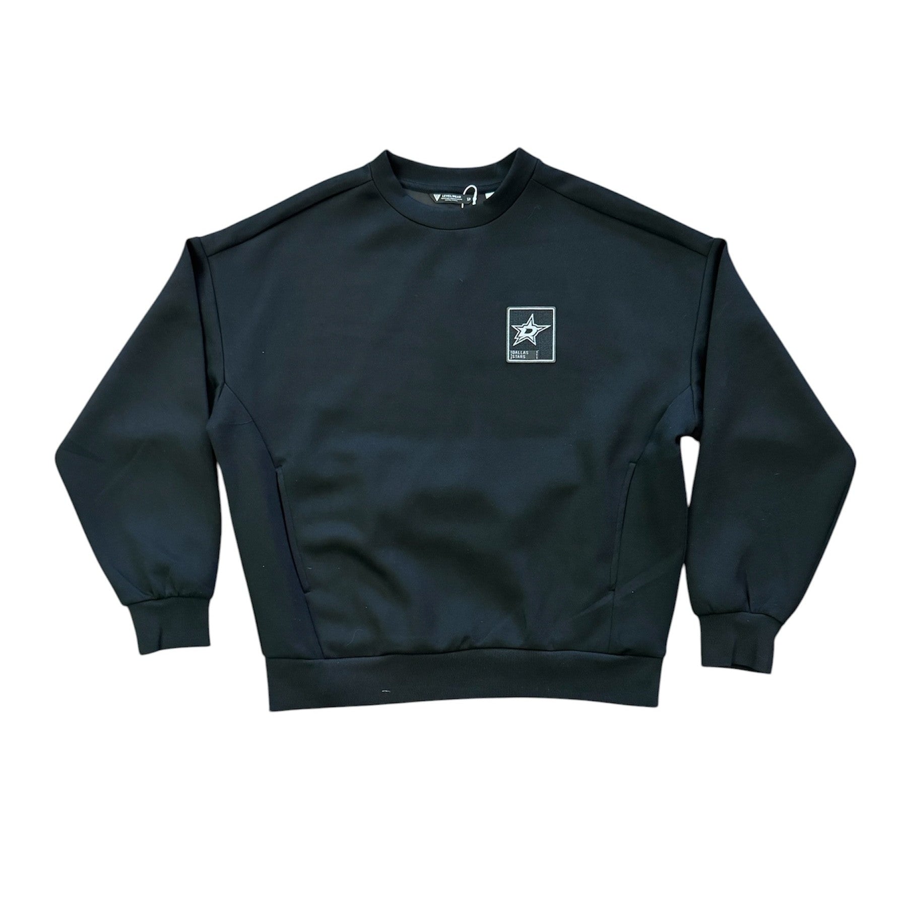 DALLAS STARS LUXE CREW BLACK - FRONT VIEW