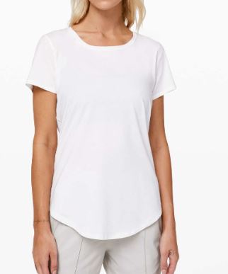 Photo of Lululemon model wearing Love Crew Short Sleeve in White