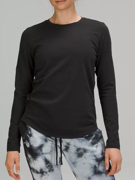 Photo of Lululemon model wearing Black Love Long Sleeve Crew