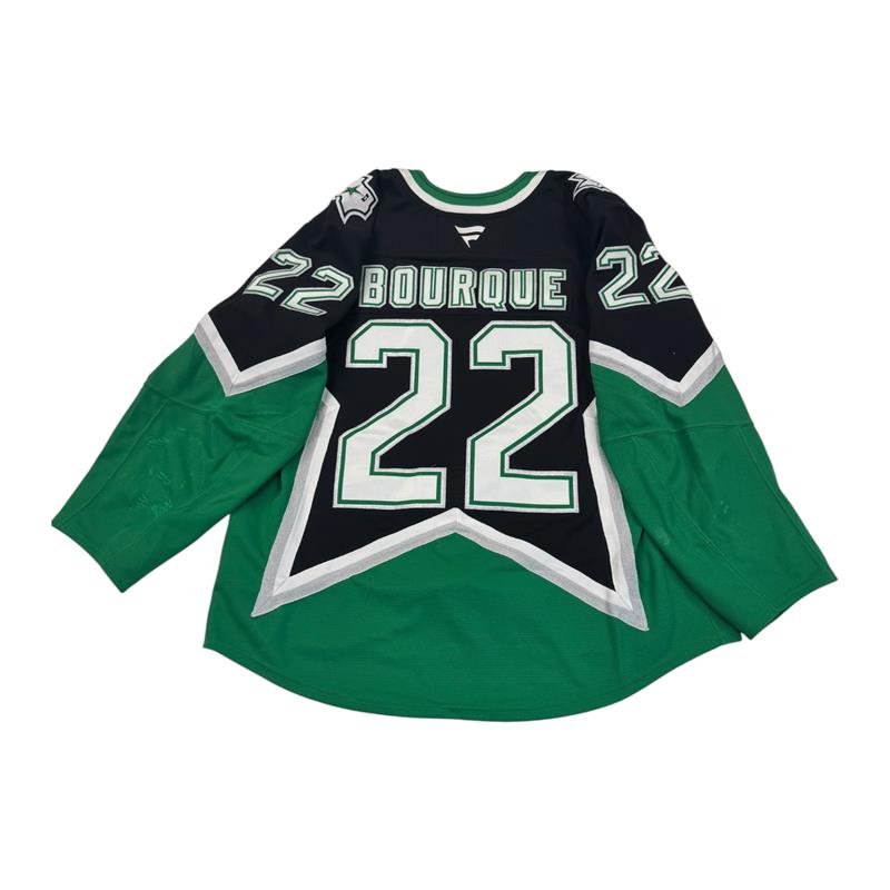 MAVRIK BOURQUE PLAYOFF GAME WORN '99 ALTERNATE JERSEY 'Bourque" & #22 on back.

#22 on Sleeves
