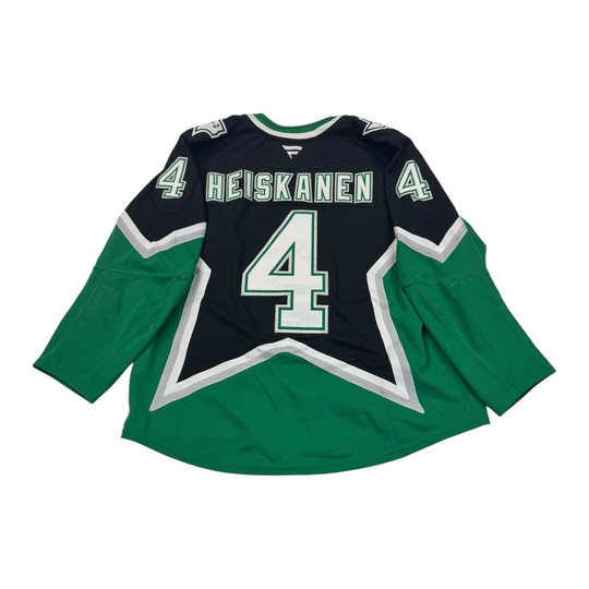 BACK OF MIRO HEISKANEN PLAYOFF GAME WORN &