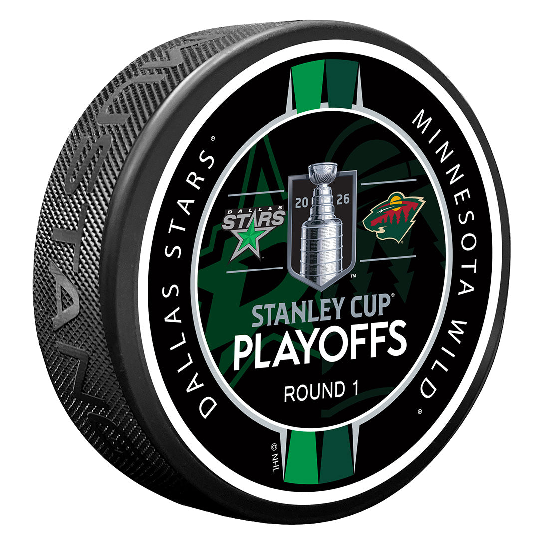 DALLAS STARS MUSTANG 2026 PLAYOFF RD 1 MATCH UP PUCK