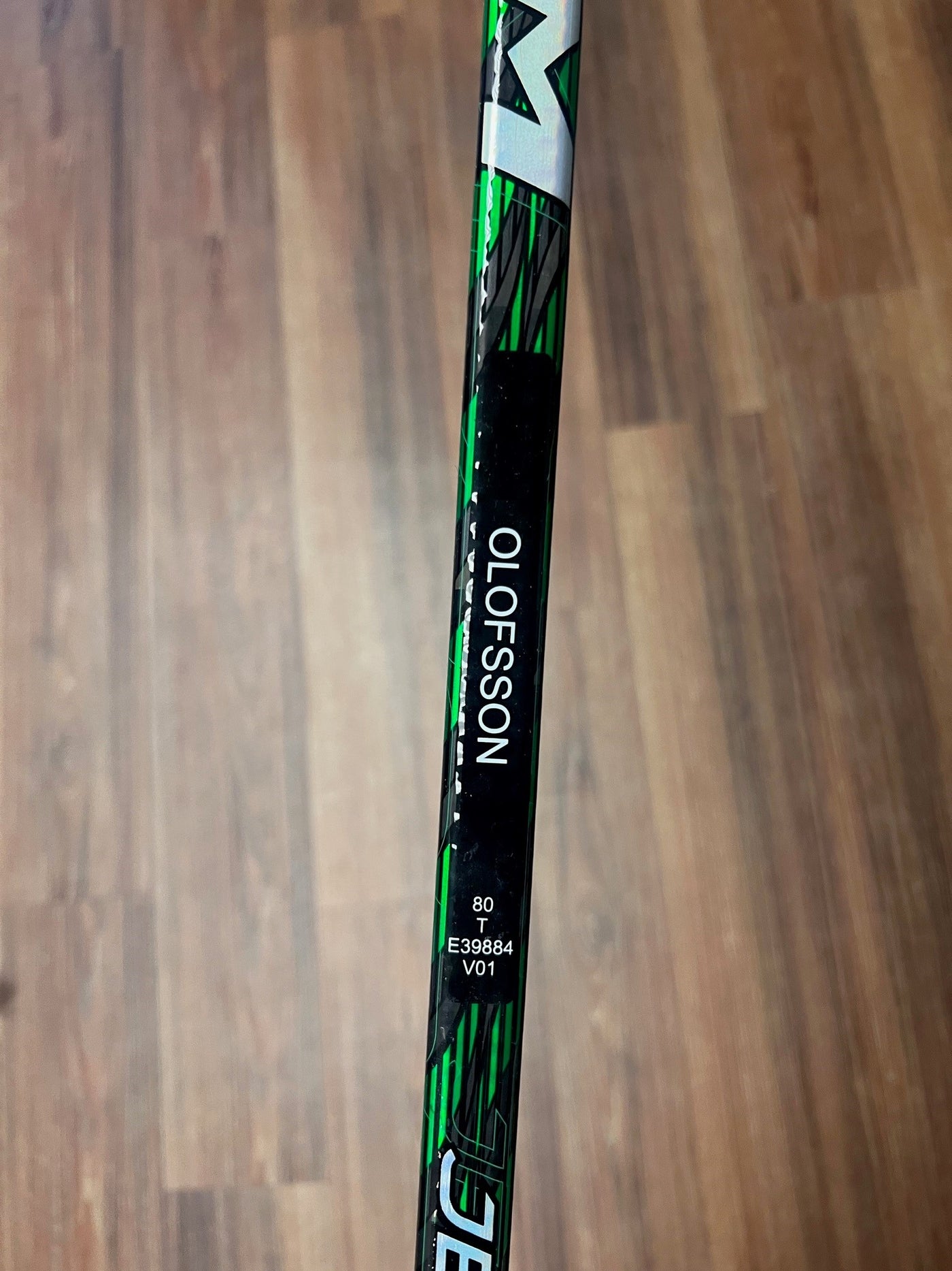 OLOFSSON NEW CCM TEAM ISSUED STICK - View of name on stick