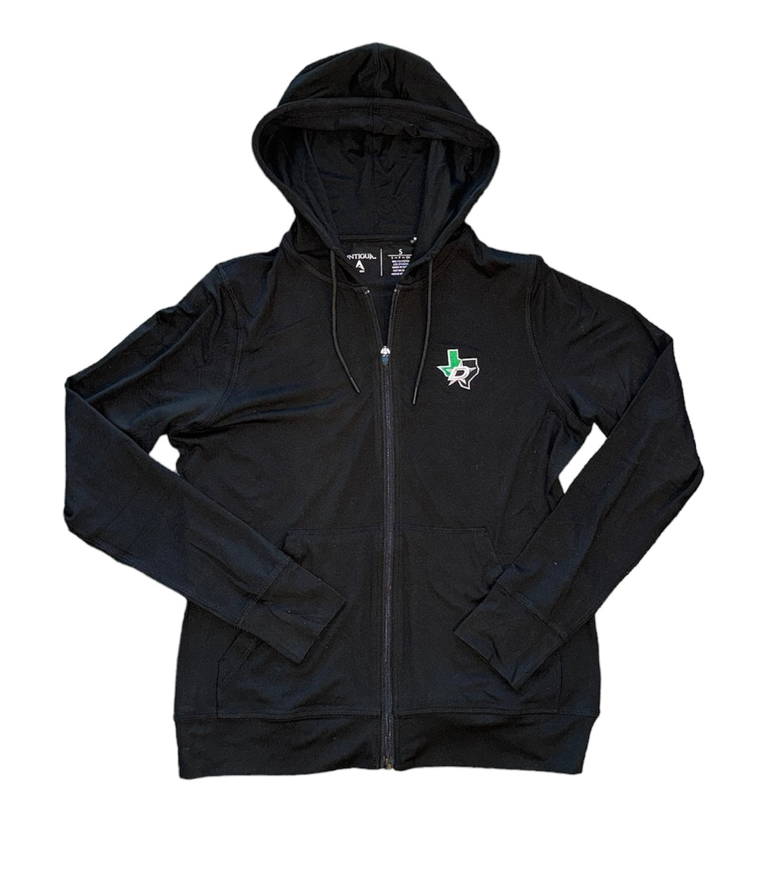 DALLAS STARS ANTIGUA WOMEN'S MOVING FULL ZIP JACKET - FRONT VIEW 