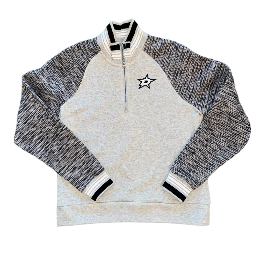 DALLAS STARS ANTIGUA WOMEN'S ARENA 1/4 ZIP - FRONT VIEW 