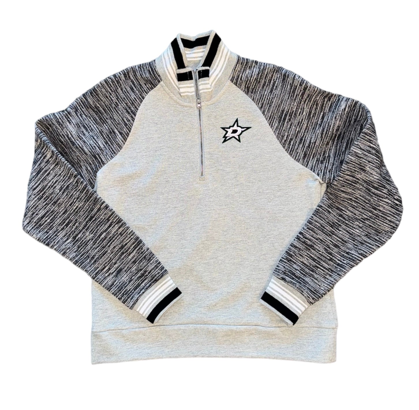 DALLAS STARS ANTIGUA WOMEN'S ARENA 1/4 ZIP - FRONT VIEW 