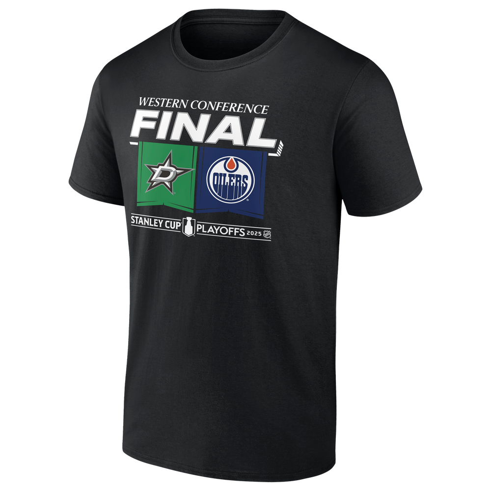DALLAS STARS FANATICS 2025 WESTERN CONFERENCE FINAL MATCH-UP TEE - FRONT LOGO VIEW