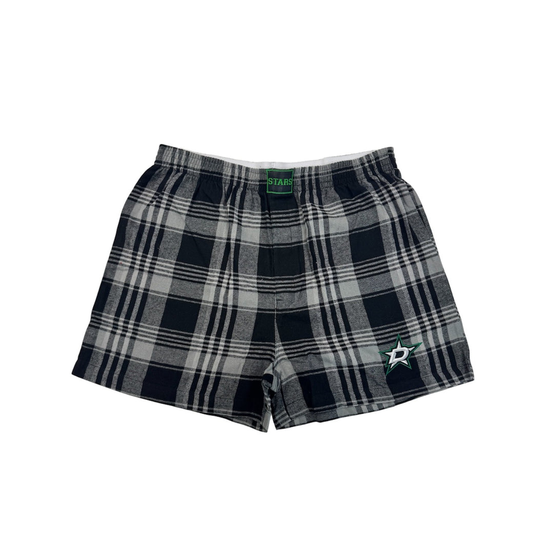 DALLAS STARS CONCEPT SPORT REGION FLANNEL BOXER SHORTS - FRONT VIEW