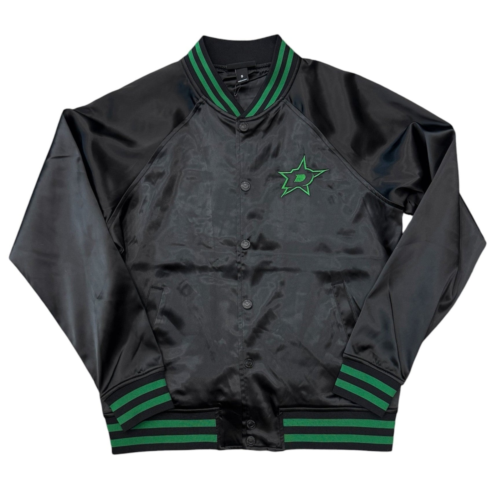 DALLAS STARS SATIN BOMBER JKT - FRONT VIEW