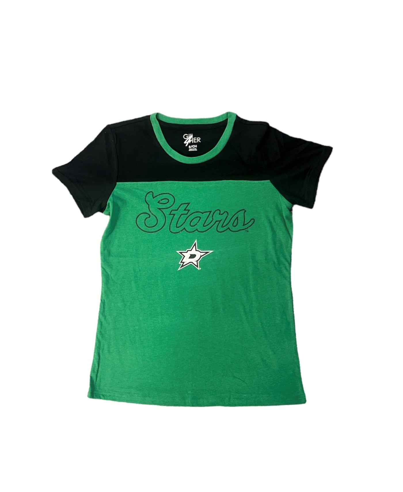 DALLAS STARS WOMEN'S G-III FOR HER GLITTER S/S - FRONT VIEW