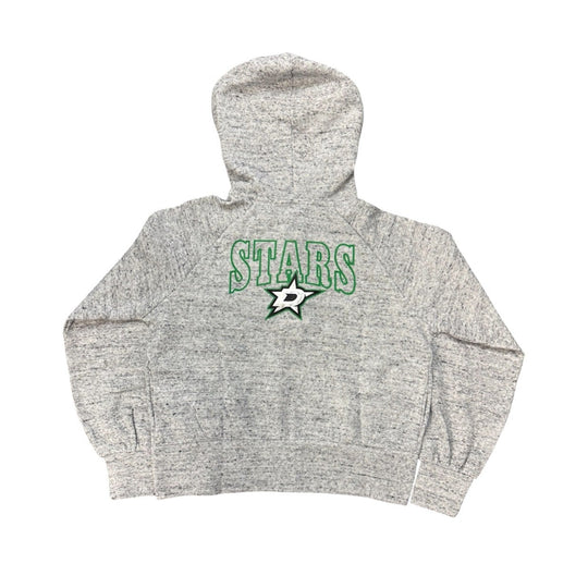 DALLAS STARS WEAR BY ERIN ANDREWS SPECKLED FLEECE FULL ZIP HOODIE - BACK VIEW