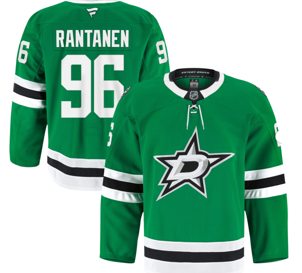 Photo of Dallas Stars Mikko Rantanen Jersey - Front and Back view