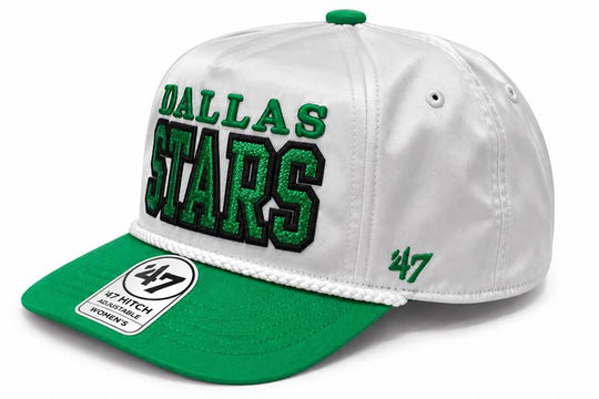 A white and green Dallas Stars baseball cap by &