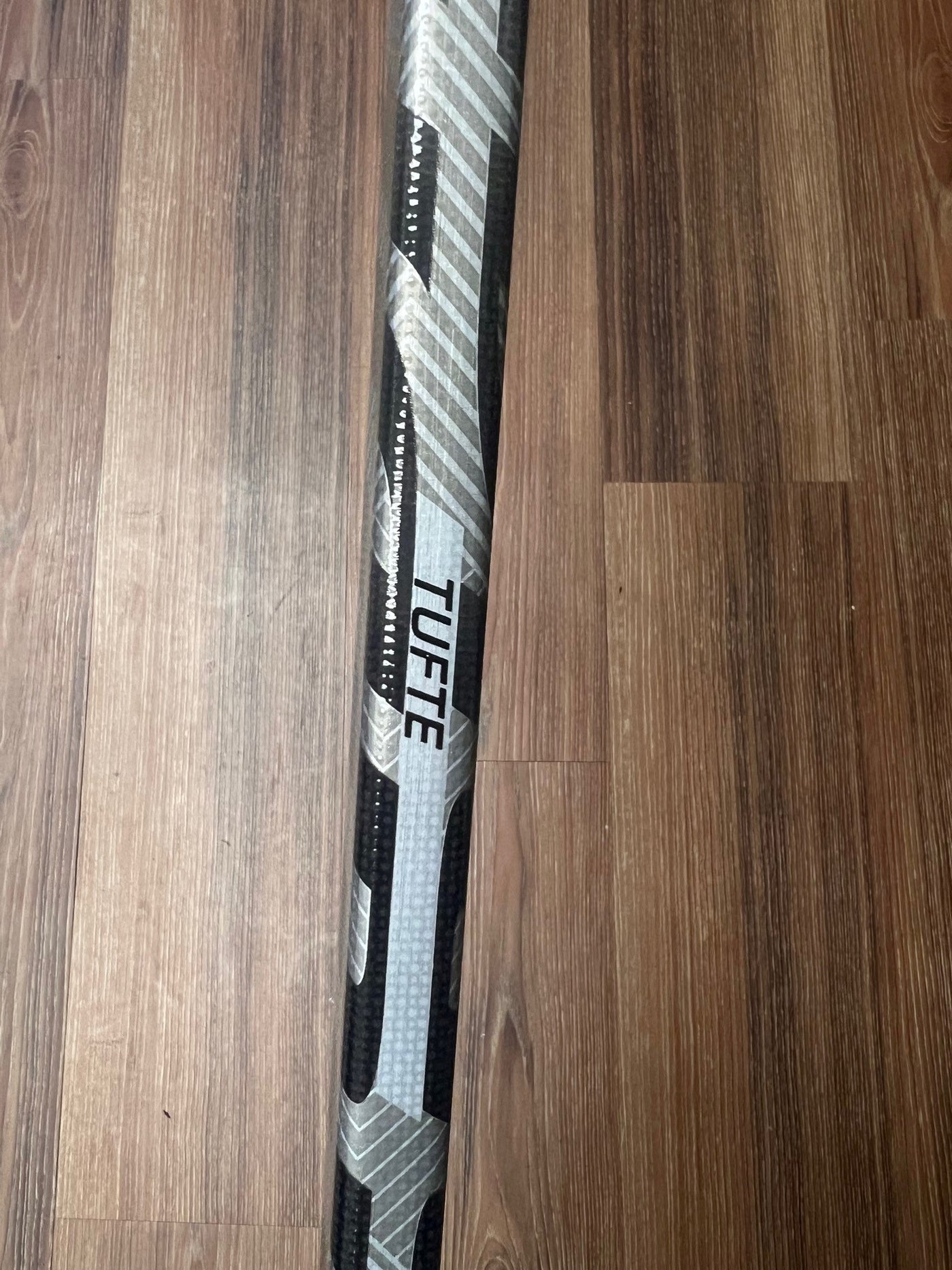 TUFTE NEW WARRIOR TEAM ISSUED STICK - View of name on stick