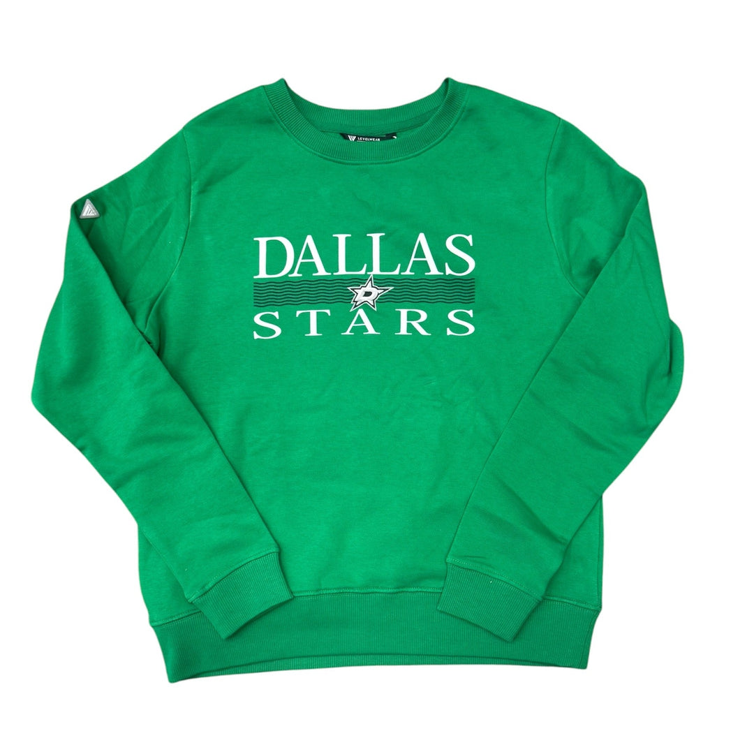 DALLAS STARS WOMENS YVETTE KELLY GREEN CREW - FRONT VIEW