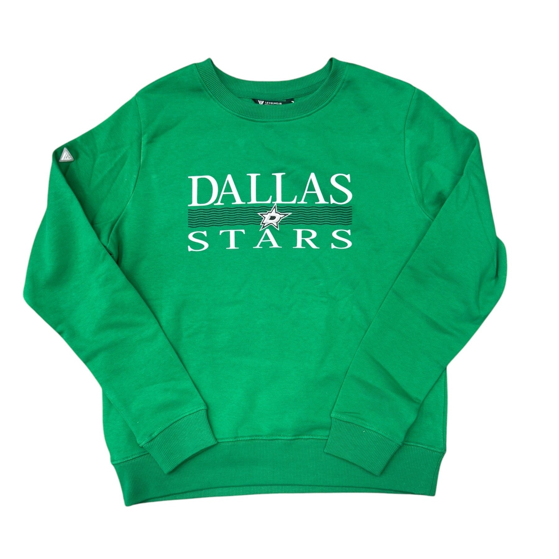 DALLAS STARS WOMENS YVETTE KELLY GREEN CREW - FRONT VIEW