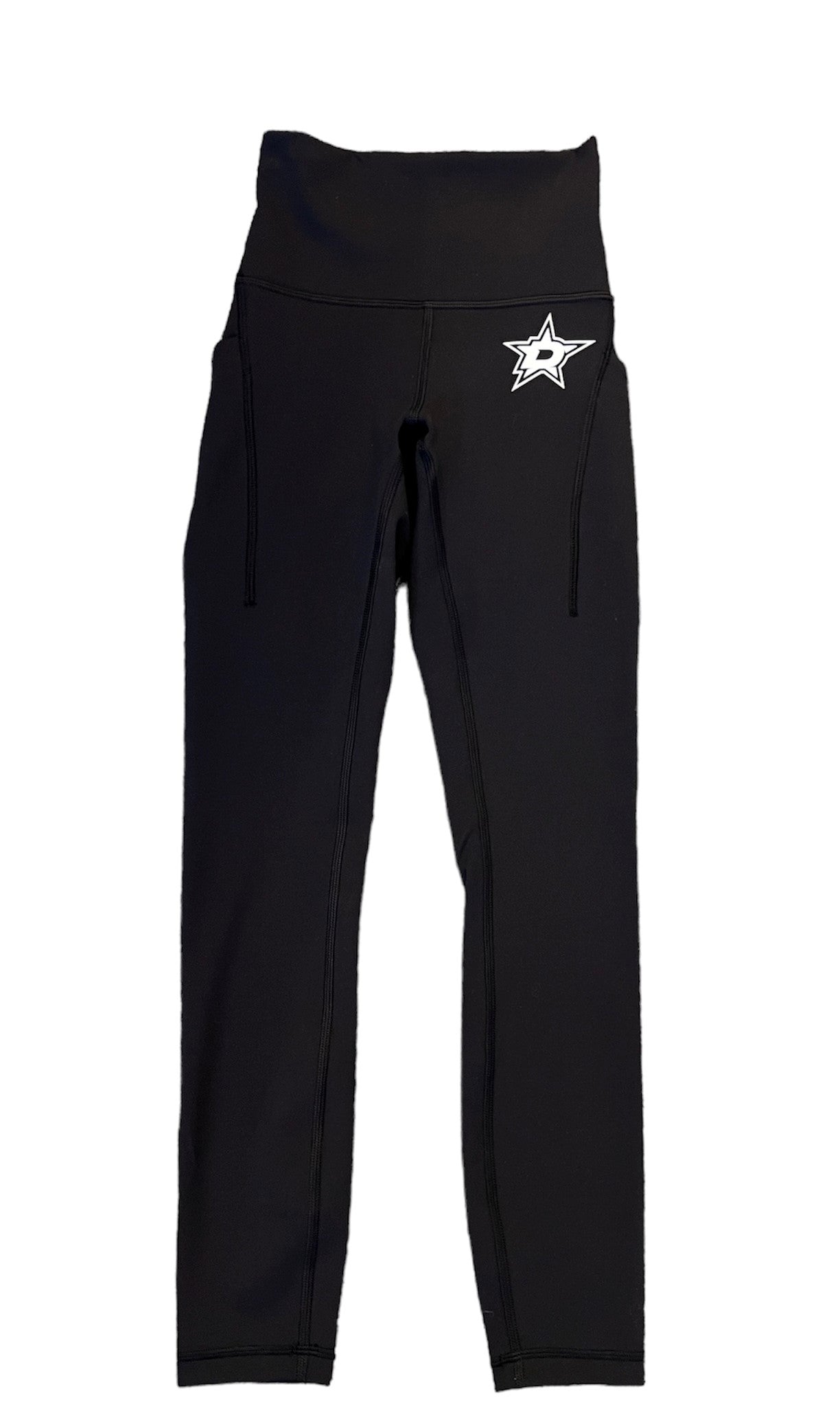 Photo of DALLAS STARS LULULEMON WUNDER TRAIN HR TIGHT WITH POCKETS BLACK - Front view