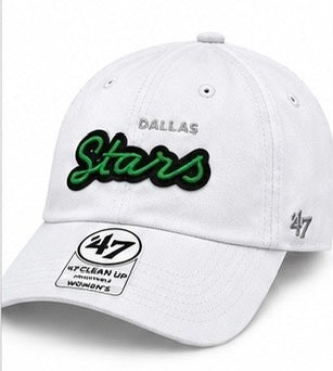 A white baseball cap featuring &