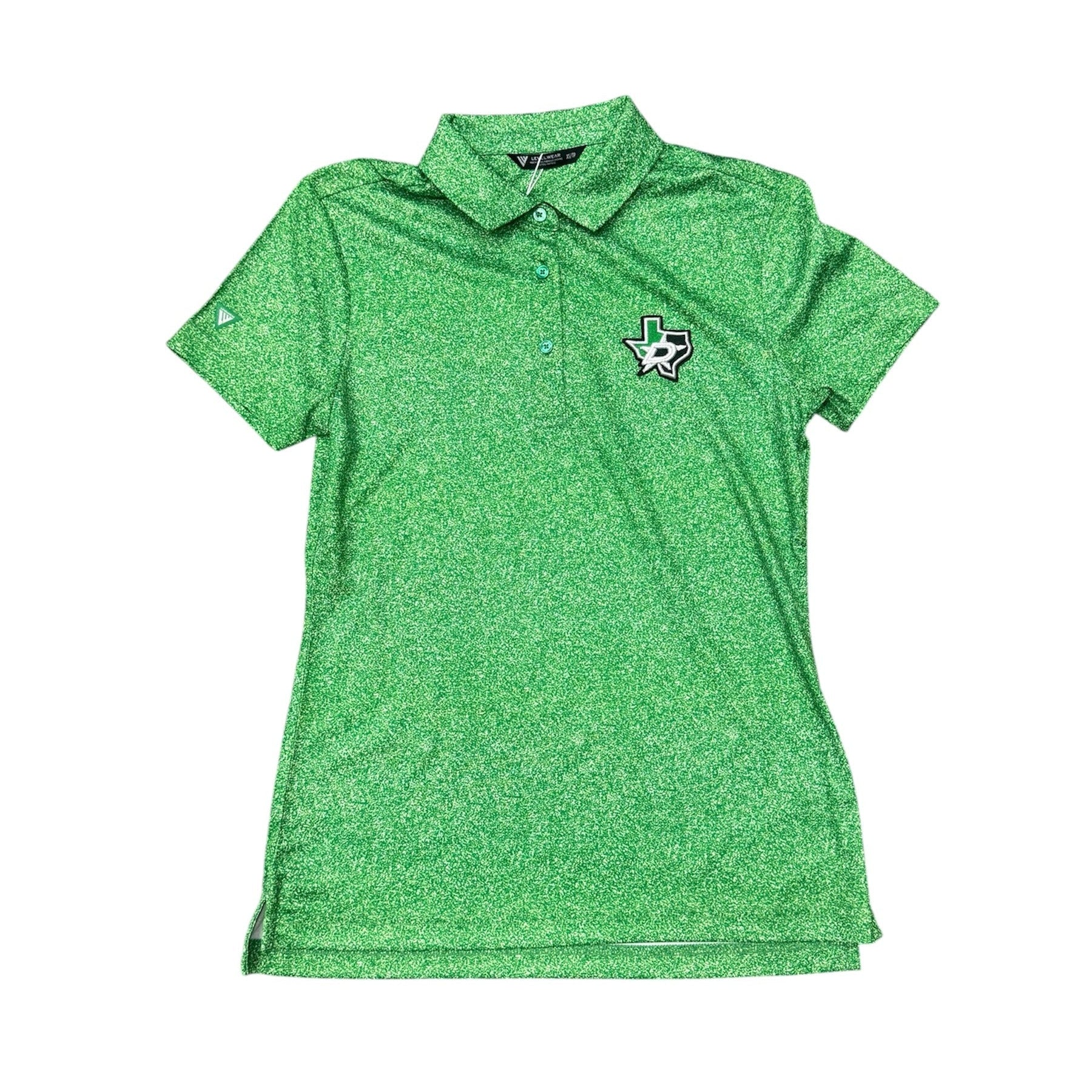 DALLAS STARS WOMENS SPECKLE POLO - FRONT VIEW