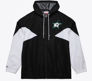 Photo of Dallas Stars Men's Black Dallas Stars Ultimate Lightweight Full-Zip Windbreaker Jacket - Front View