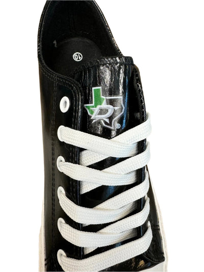 Photo of Dallas Stars Women's FOCO Black Metallic sneaker - view of logo