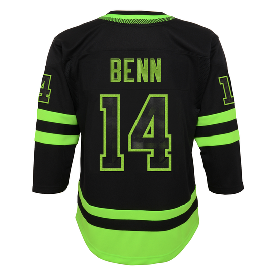 DALLAS STARS OUTERSTUFF YOUTH BLACKOUT JAMIE BENN 3RD PREMIER JERSEY - BACK VIEW
