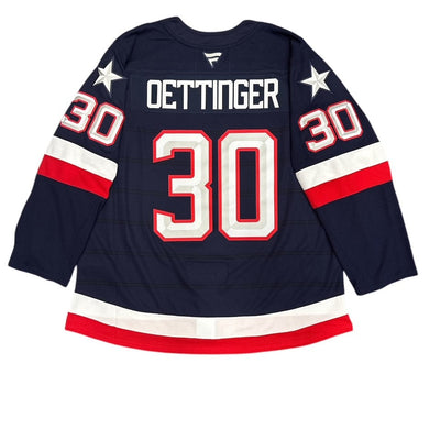 FANATICS PREMIUM 4 NATIONS JAKE OETTINGER USA JERSEY - BACK VIEW 