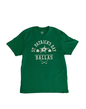 Dallas Stars '47 St. Patrick's Day Super Rival S/s Tee in Green - Front View