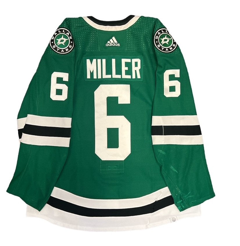 COLIN MILLER 2022-23 GAME WORN HOME JERSEY SET 1 - Back view