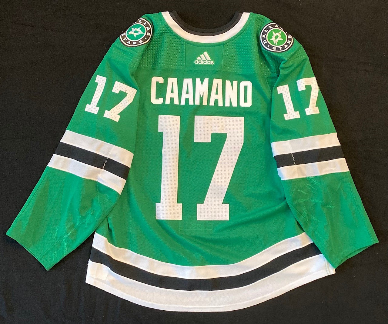 Nick Caamano 20/21 Home Set 1 Game Worn Jersey in Green - Back View