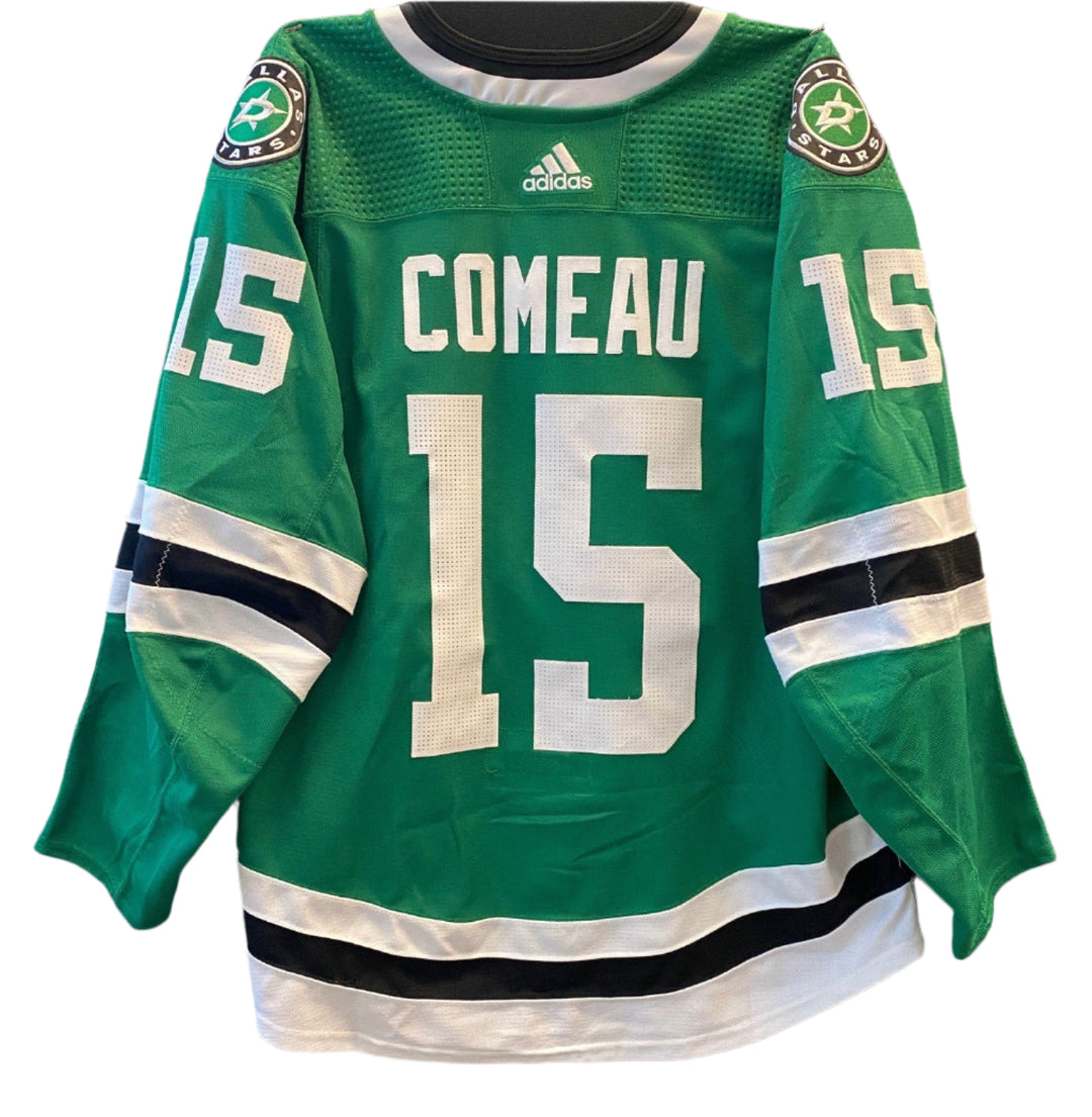 Photo of Dallas Stars #15 Comeau Home Game Worn Jersey - Back View