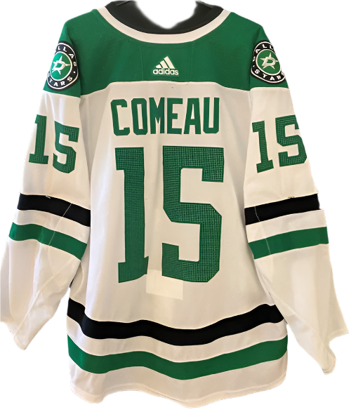 Blake Comeau 19/20 Game Worn Away Jersey Set 1 in White - Back View