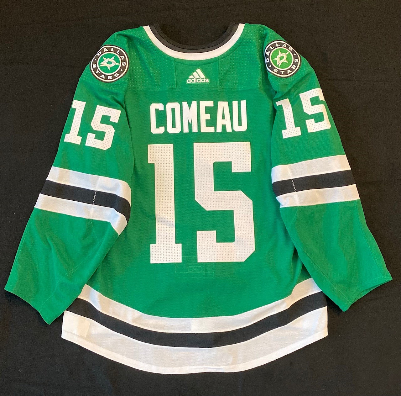 Blake Comeau 20/21 Home Set 1 Game Worn Jersey in Green - Back View