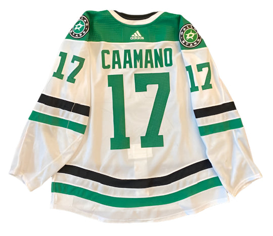 Nick Caamano 20/21 Away Set 2 Game Worn Jersey in White - Back View