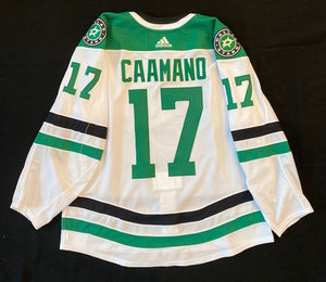 Nick Caamano 20/21 Away Set 2 Game Worn Jersey in White - Back View