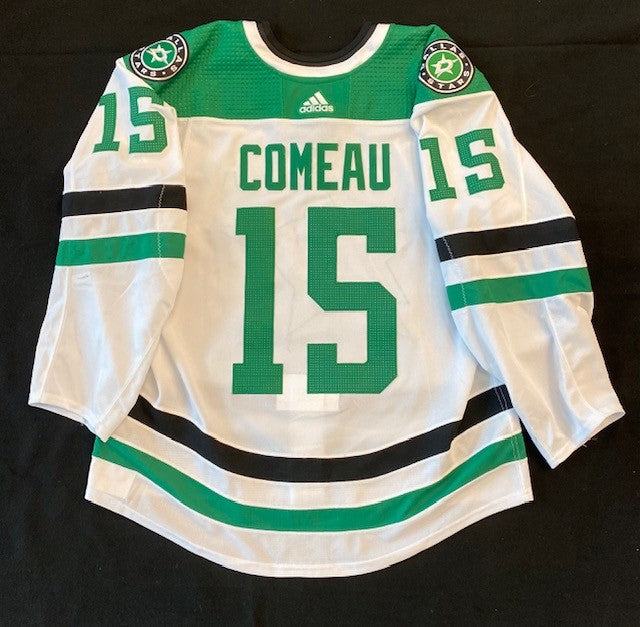 Blake Comeau 20/21 Away Set 2 Game Worn Jersey in White - Back View