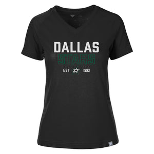 Dallas Stars Levelwear Women's Ariya S/s in Black - Front View