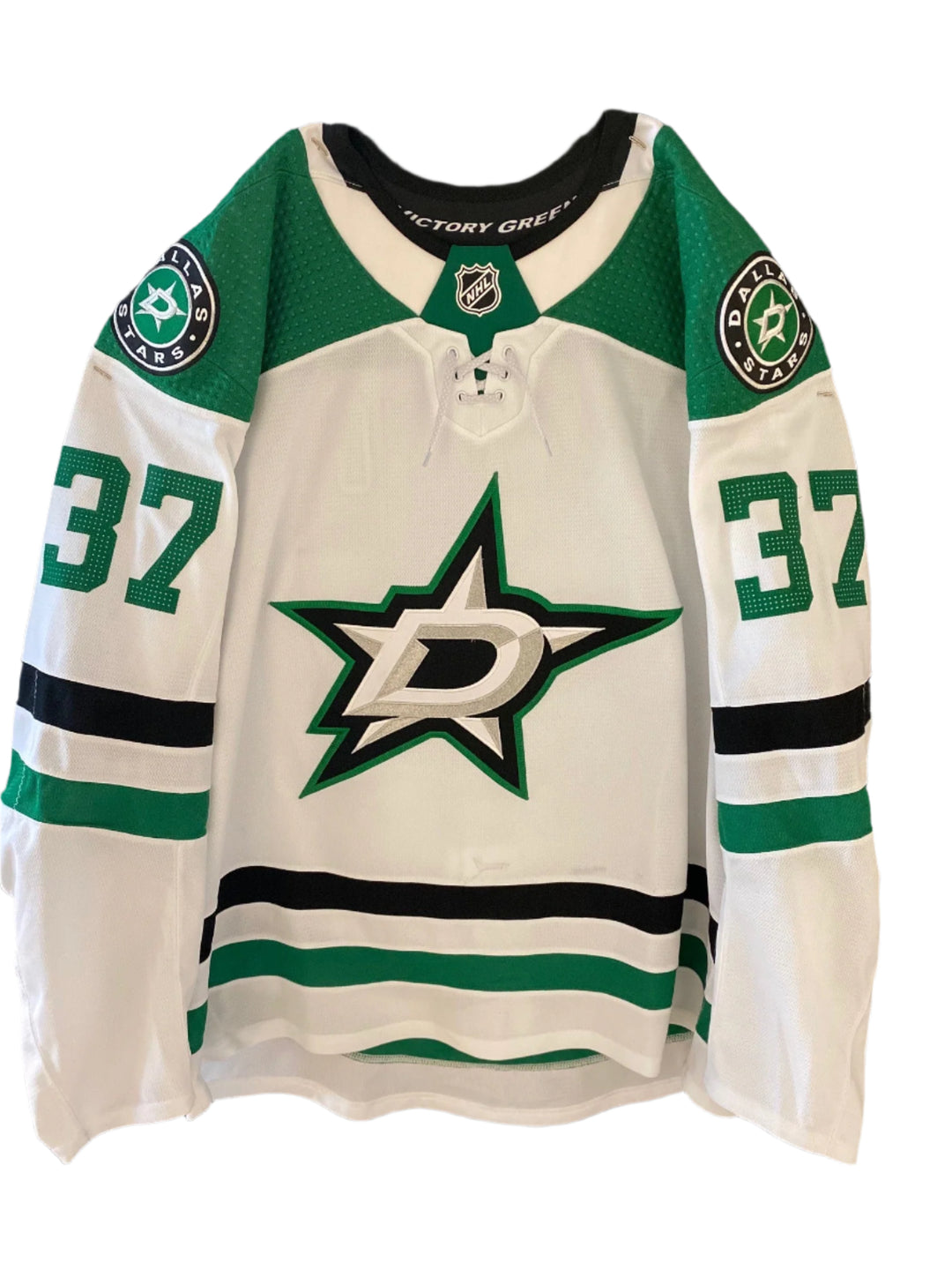 Justin Dowling 20/21 Away Set 1 Game Worn Jersey in White - Front View