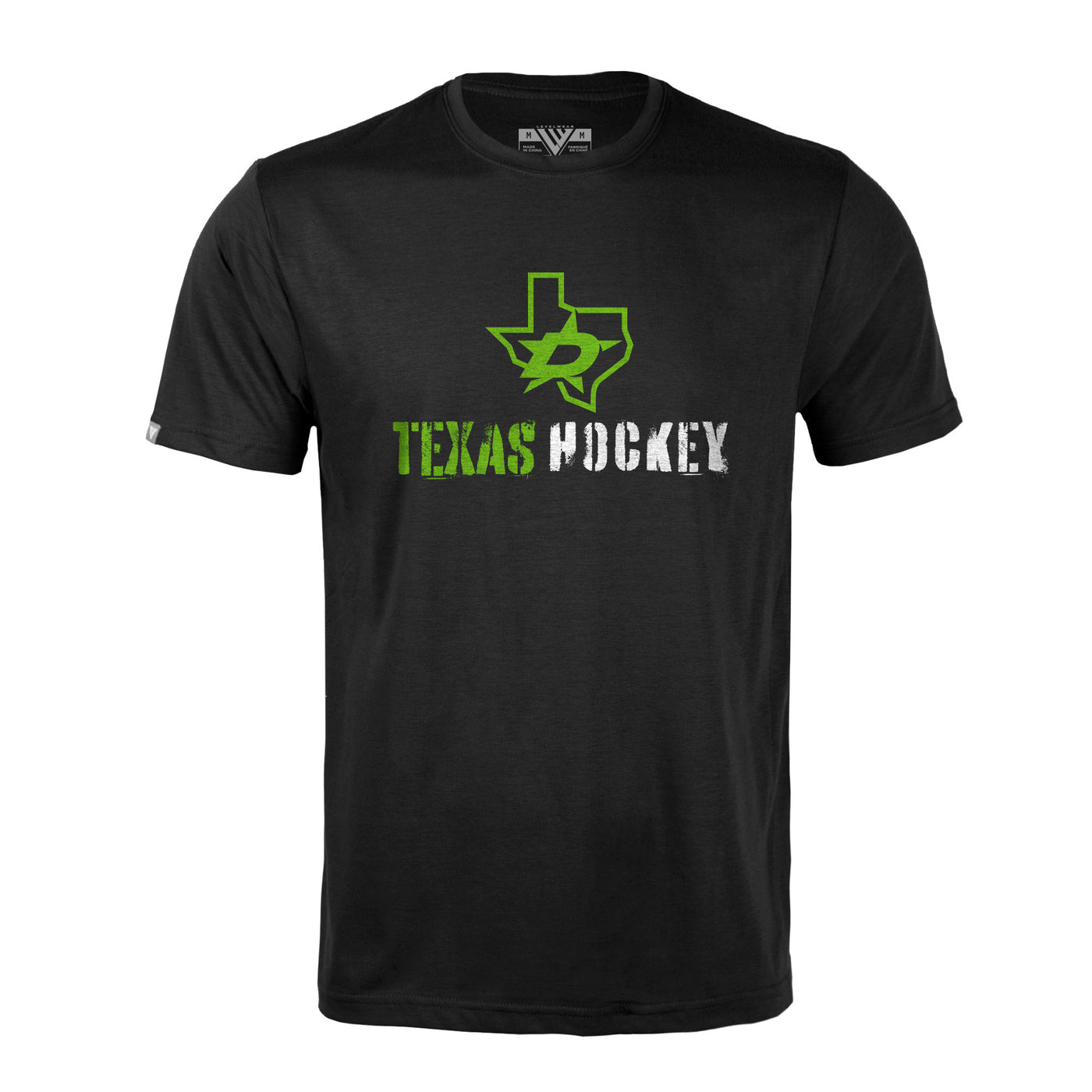 DALLAS STARS LEVELWEAR MASON MARCHMENT BLACKOUT NAME & NUMBER TEE - Front View