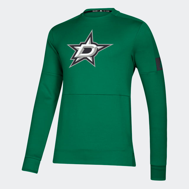 Dallas Stars Adidas Green Game Mode Crew in Green - Front View