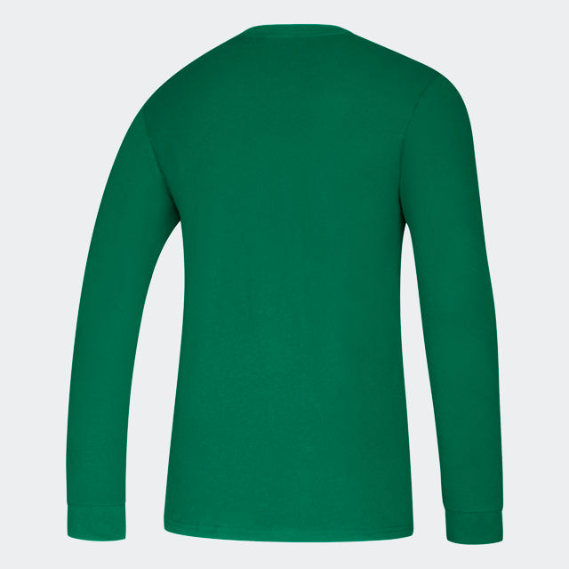 Dallas Stars Adidas Powered by L/s in Green - Back View