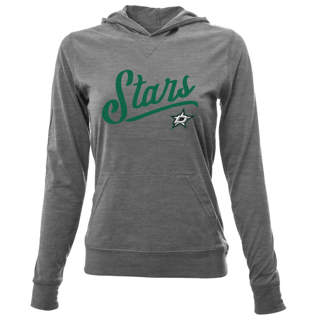 Dallas Stars Levelwear Women's Recovery Hoody in Gray - Front View