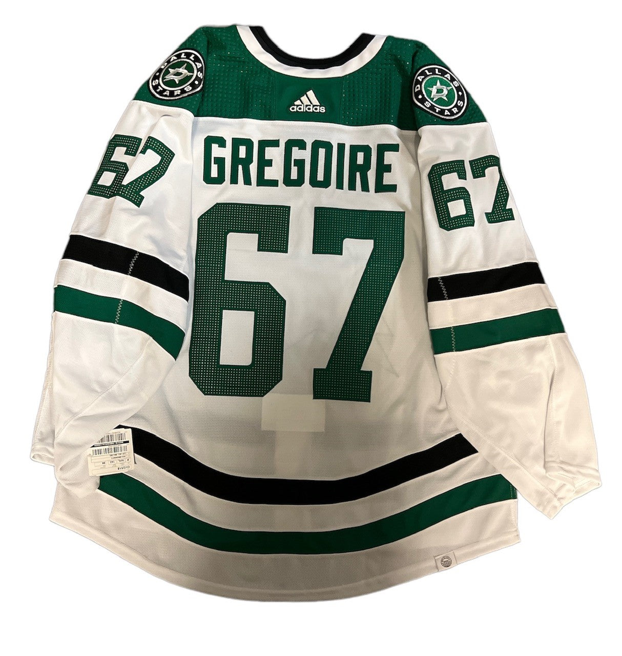 DALLAS STARS TEAM ISSUED GREGOIRE AWAY JERSEY - BACK VIEW