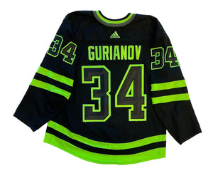 DENIS GURIANOV GAME WORN BLACKOUT JERSEY - BACK VIEW