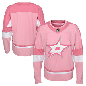 Photo of Dallas Stars Girls Pink Fashion Jersey - Front and Back View