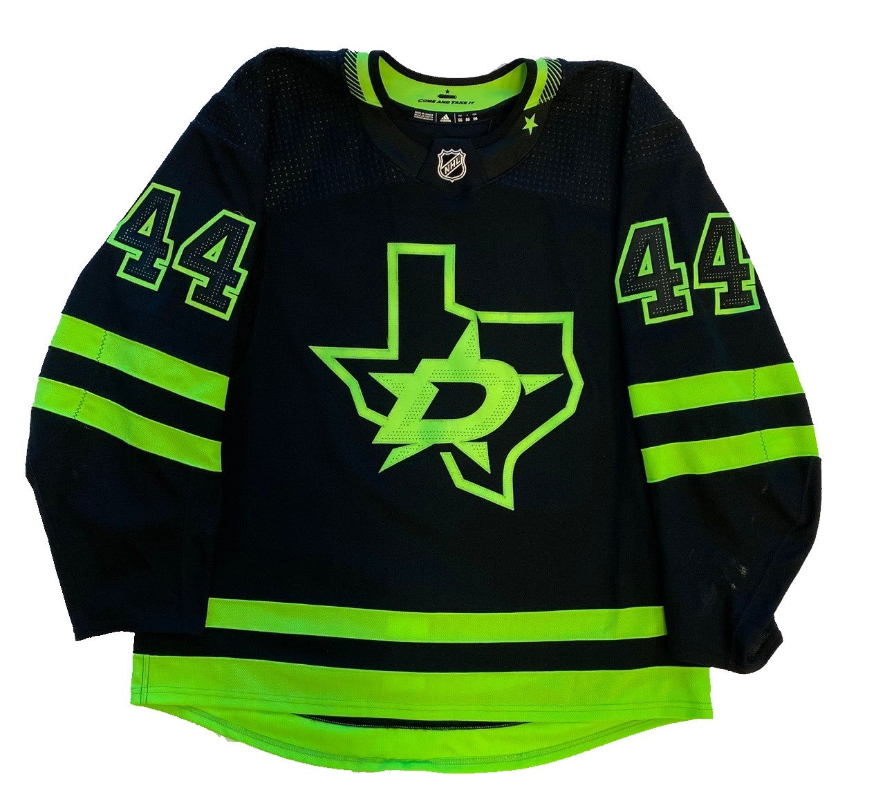 JOEL HANLEY GAME WORN BLACKOUT JERSEY - FRONT VIEW